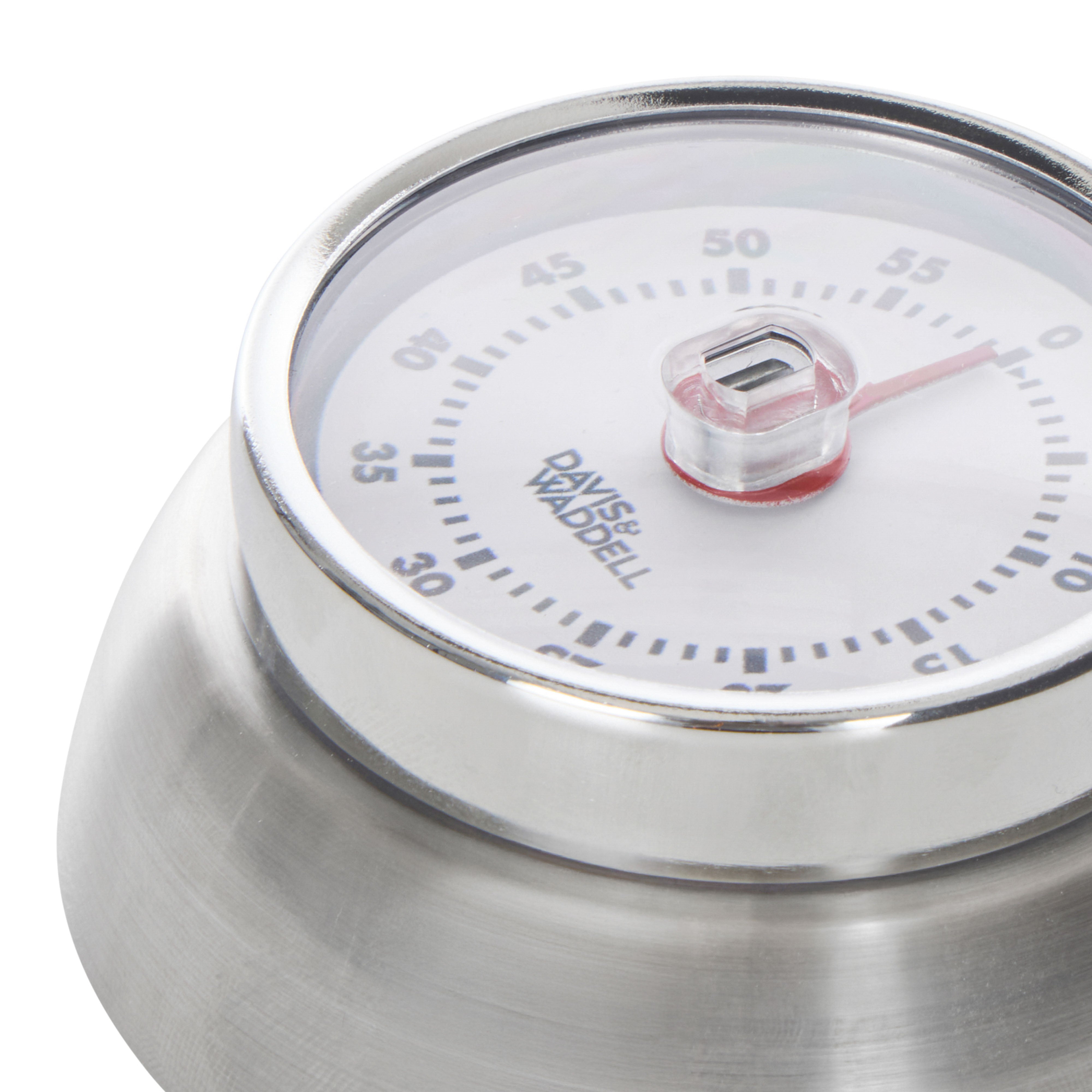 Davis & Waddell Heritage Mechanical Timer with Magnet 60 Minute Silver