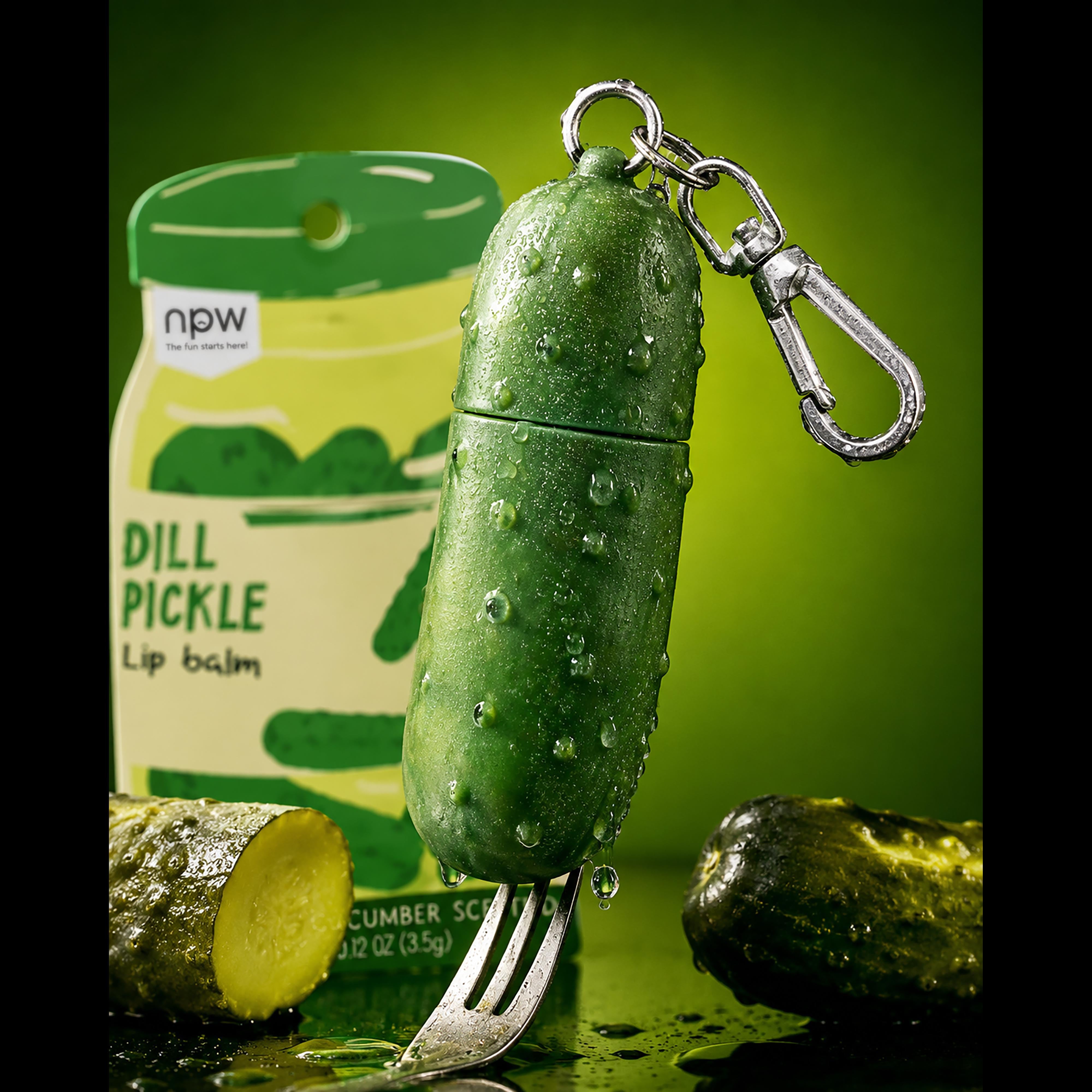 NPW Pickle Lip Balm Green