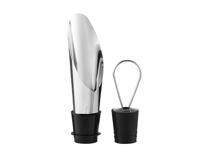 Maxwell & Williams Cocktail & Co Wine Spout Pourer with Stopper Stainless Steel 2 Piece