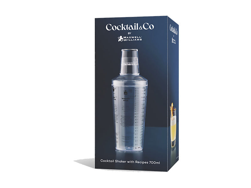 Maxwell & Williams Cocktail & Co Cocktail Recipe Shaker Clear 700ml