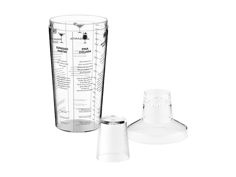 Maxwell & Williams Cocktail & Co Cocktail Recipe Shaker Clear 700ml