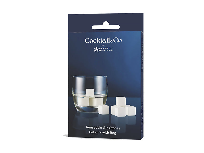 Maxwell & Williams Cocktail & Co Reusable Gin Stone White 9 Piece