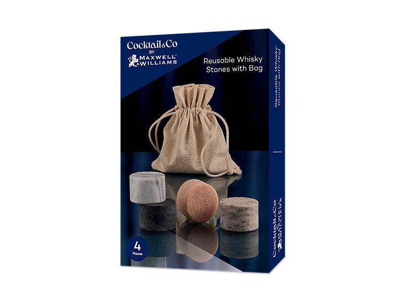 Maxwell & Williams Cocktail & Co Reusable Whisky Stones 4 Piece