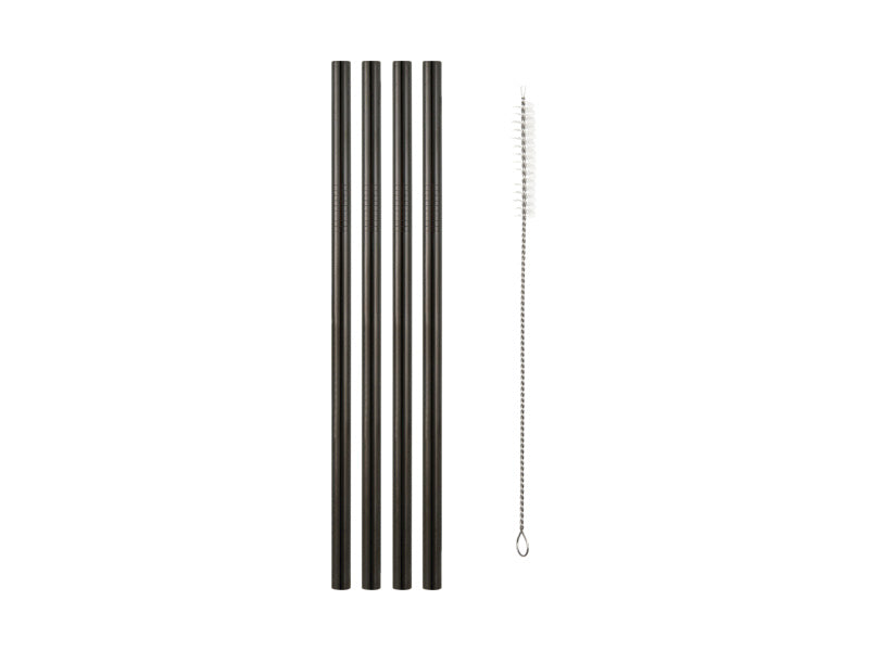 Maxwell & Williams Cocktail & Co Reusable Wide Straw with Brush Gold 4 Piece