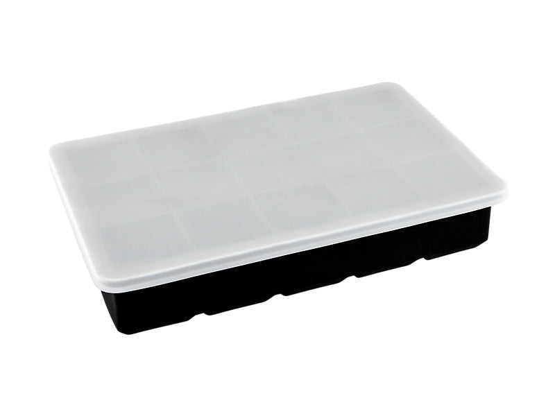Maxwell & Williams Cocktail & Co Ice Cube Tray with Lid Makes 15 Black