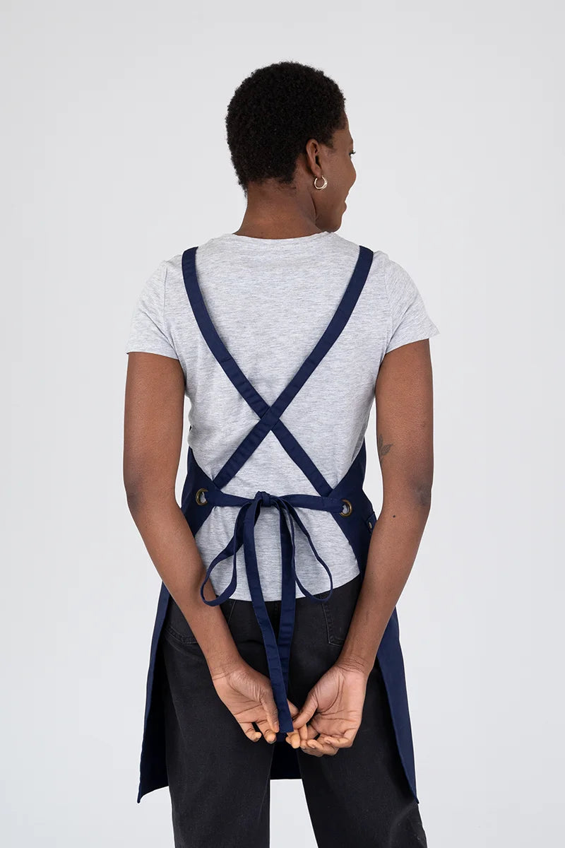 Aussie Chef Luca Bib Apron - Navy