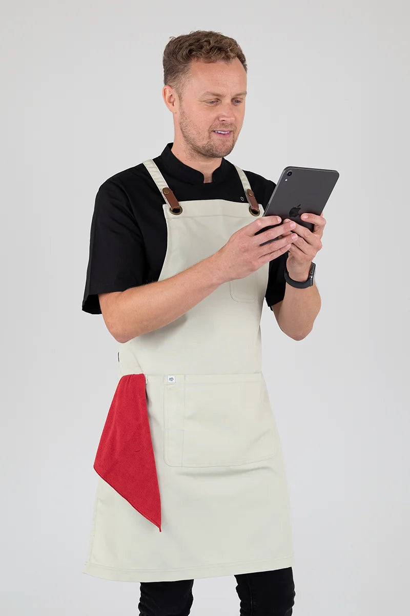 Aussie Chef Luca Bib Apron - Stone