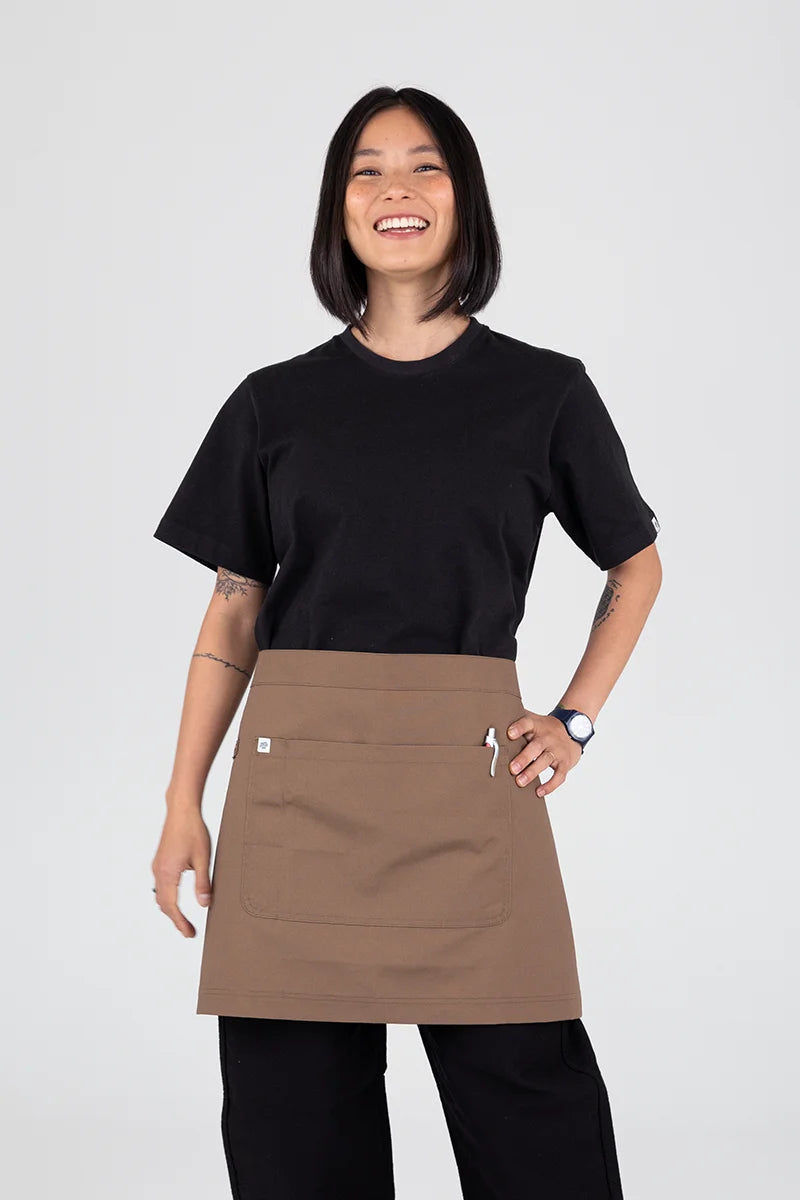Aussie Chef Luca Waist Apron - Coffee