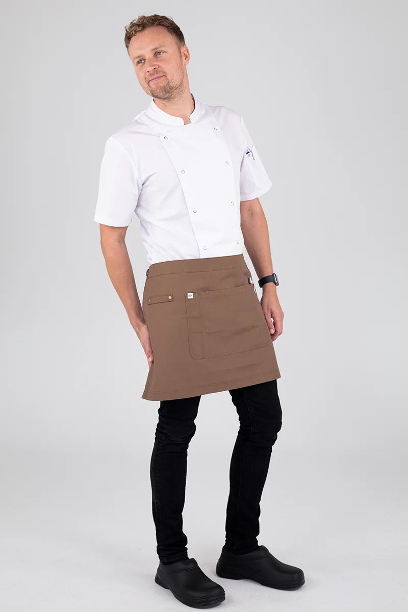Aussie Chef Luca Waist Apron - Coffee
