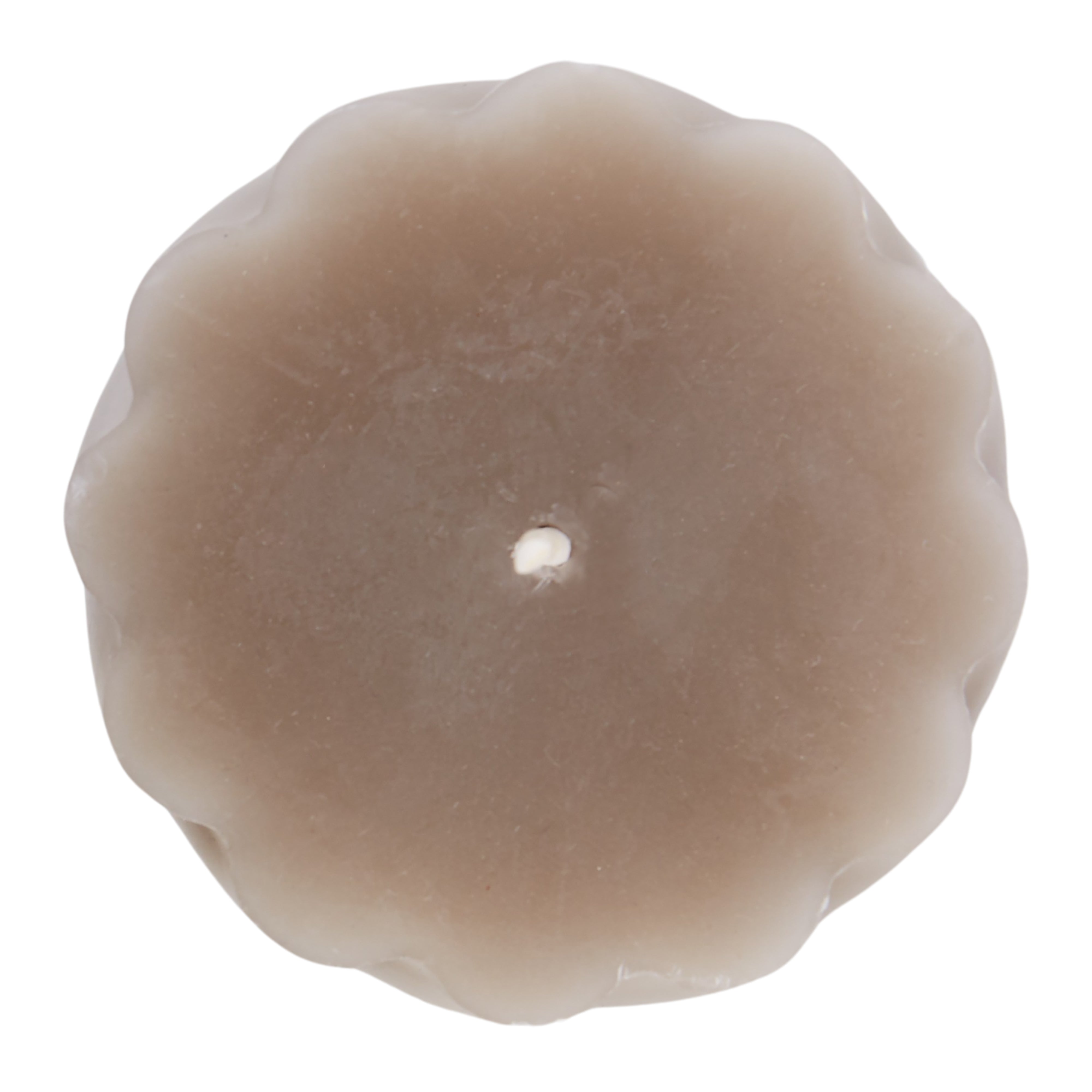 Amalfi Maisie Swirl Pillar Candle Taupe
