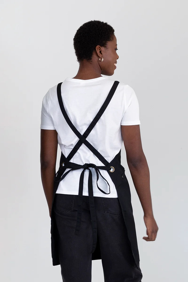 Aussie Chef Luna Bib Apron - Black