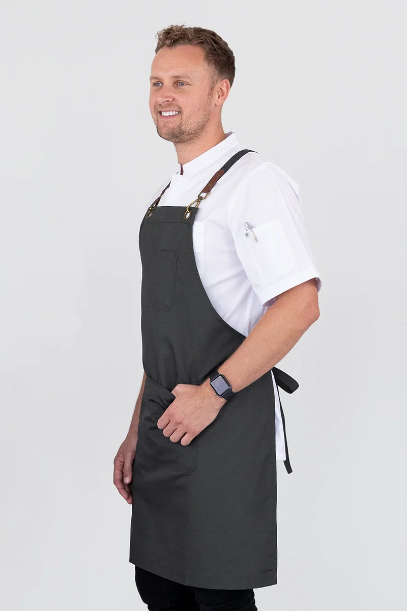 Aussie Chef Luna Bib Apron - Bottle Green