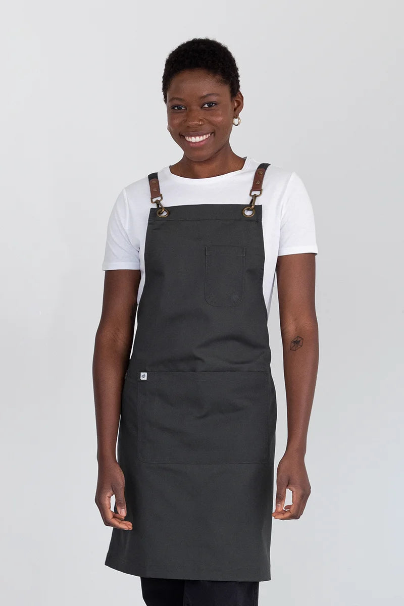 Aussie Chef Luna Bib Apron - Bottle Green