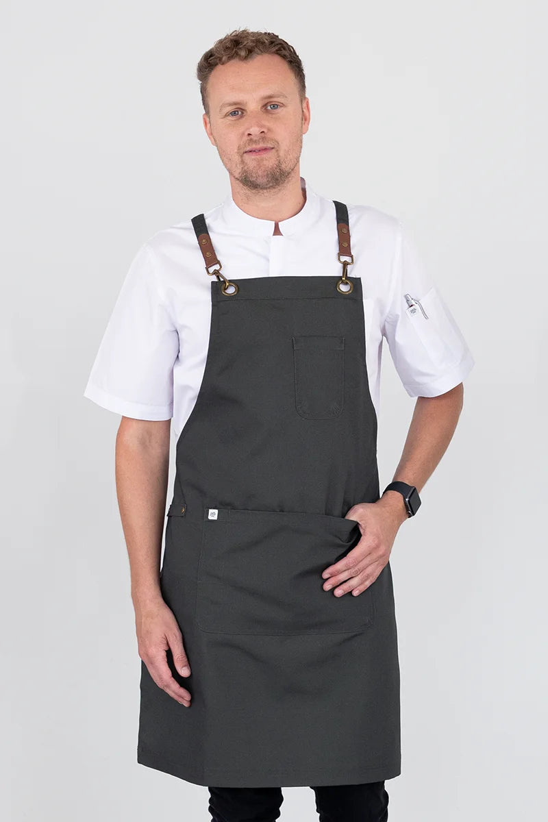 Aussie Chef Luna Bib Apron - Bottle Green