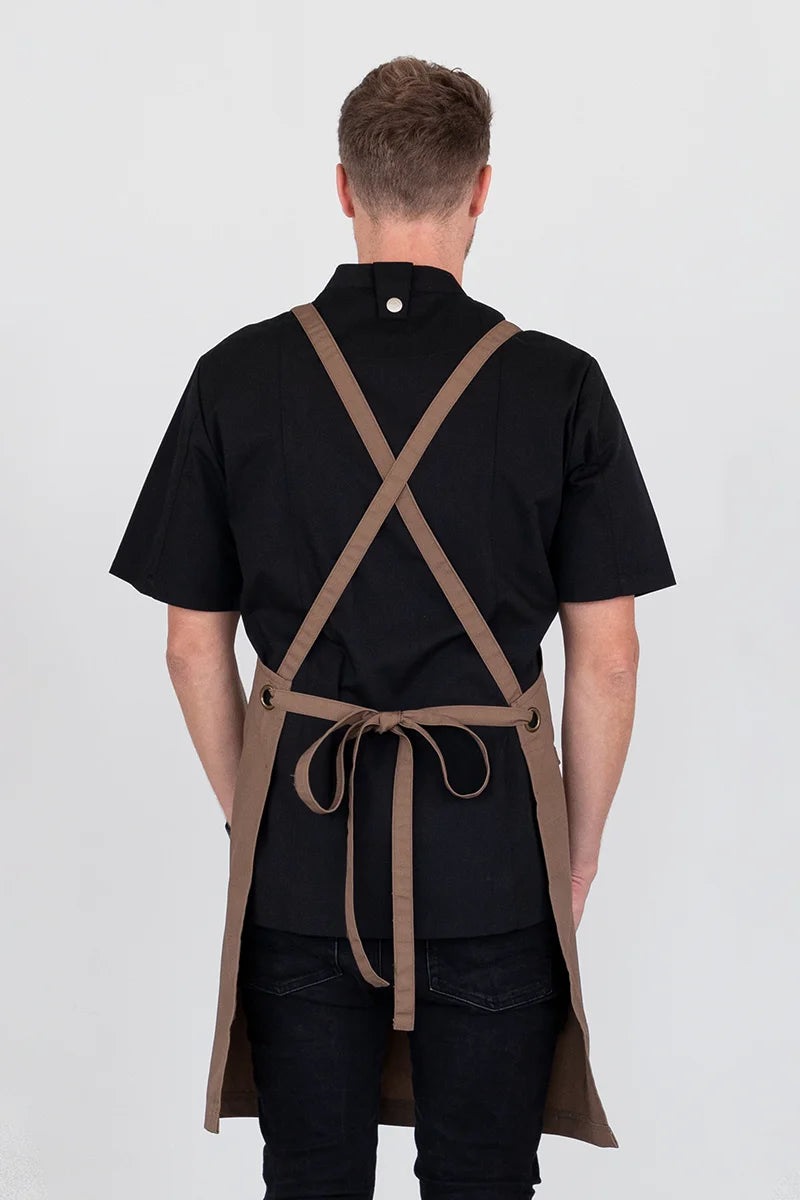 Aussie Chef Luna Bib Apron - Coffee