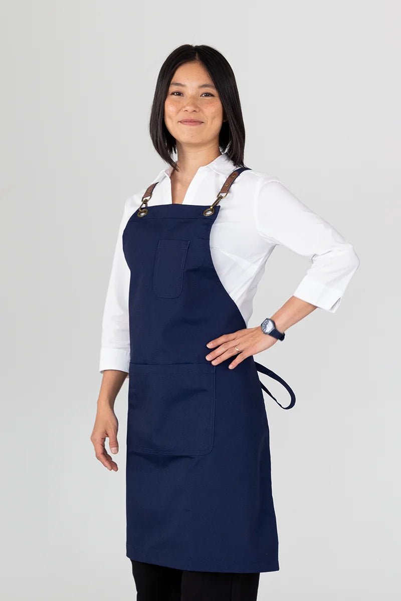 Aussie Chef Luna Bib Apron - Navy