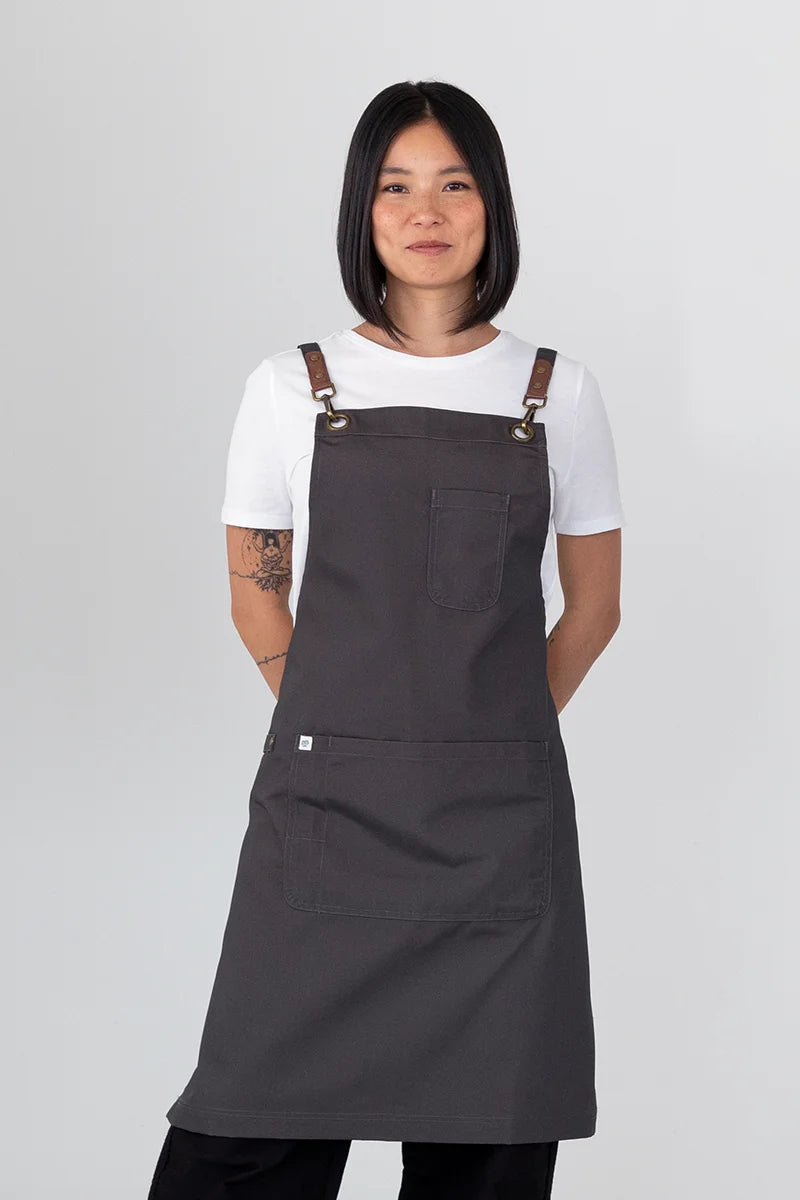 Aussie Chef Luna Bib Apron - Slate