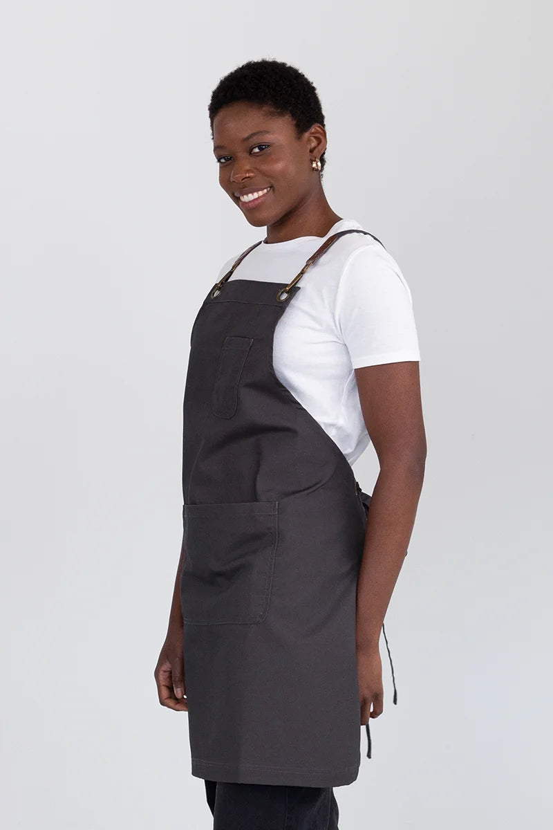 Aussie Chef Luna Bib Apron - Slate