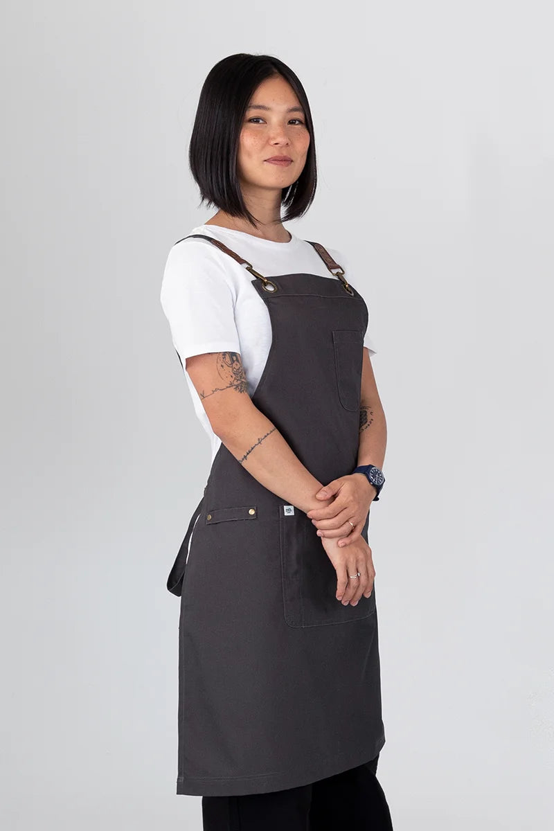 Aussie Chef Luna Bib Apron - Slate
