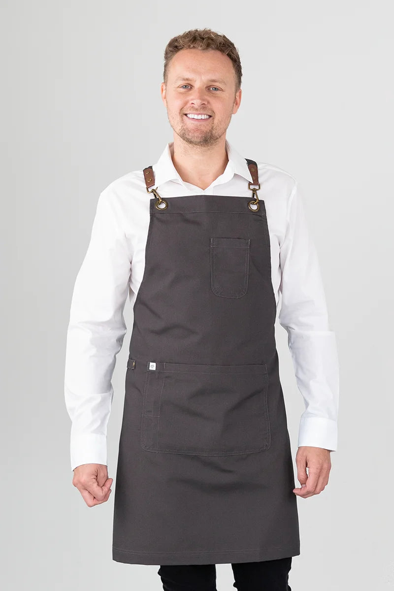 Aussie Chef Luna Bib Apron - Slate