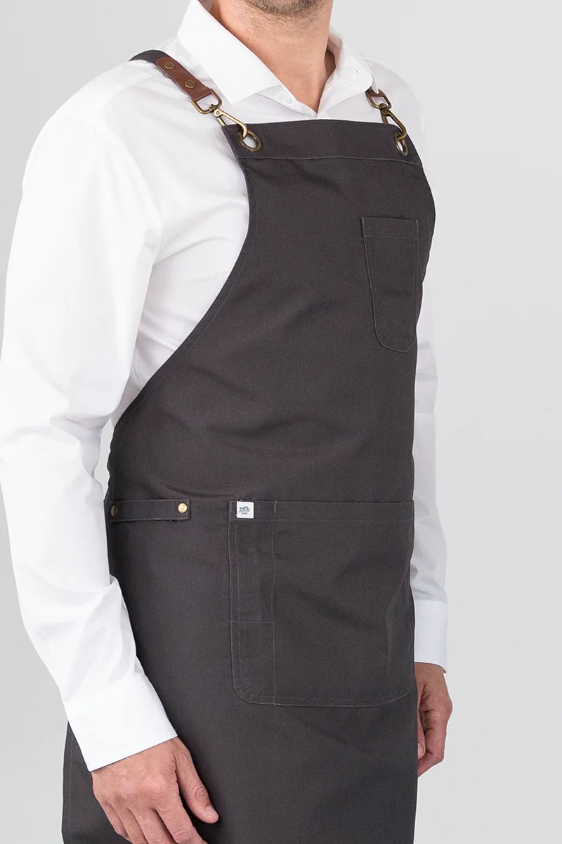 Aussie Chef Luna Bib Apron - Slate