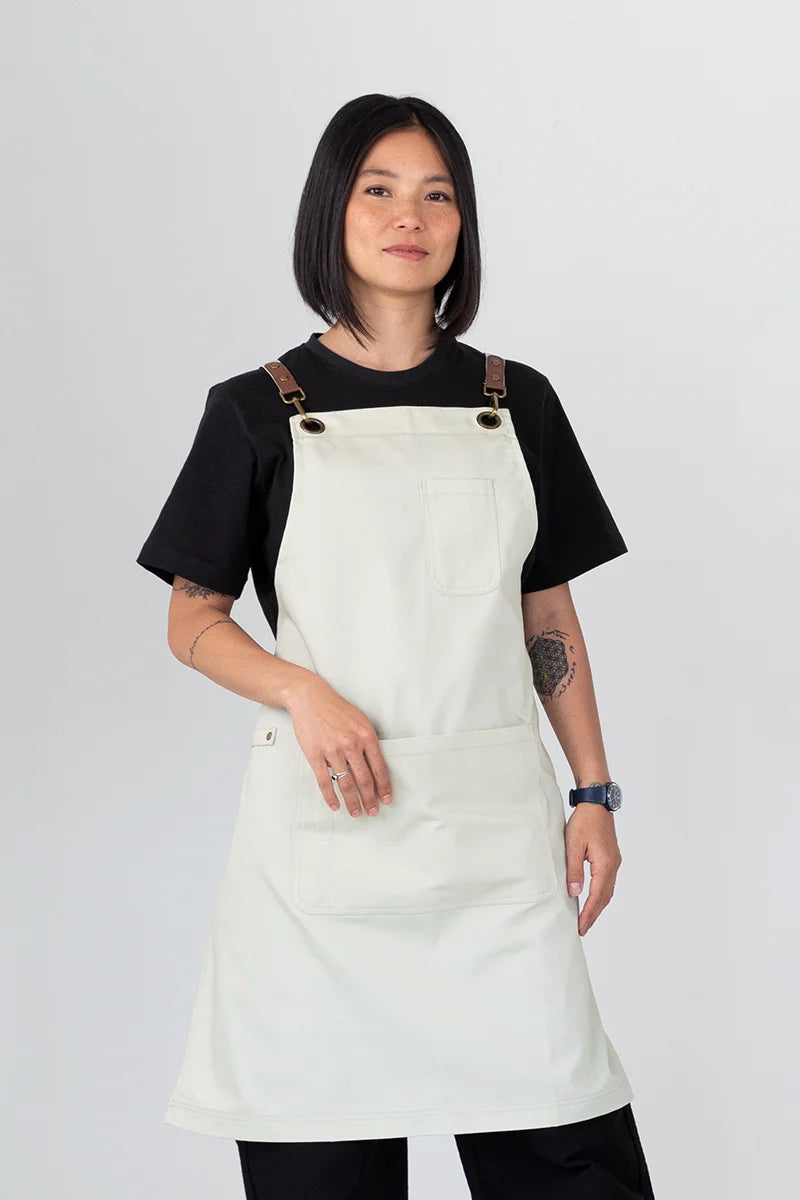 Aussie Chef Luna Bib Apron - Stone