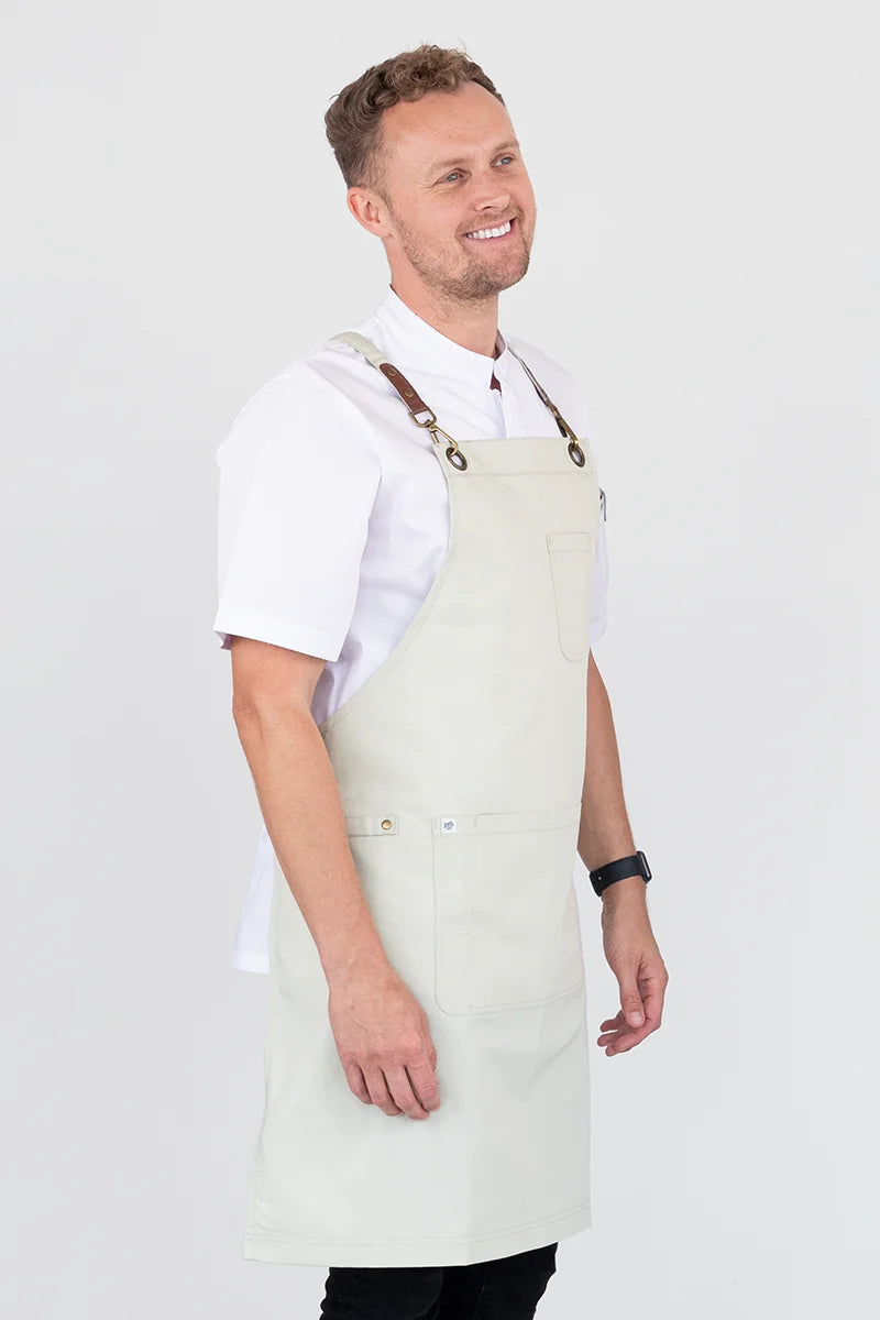 Aussie Chef Luna Bib Apron - Stone