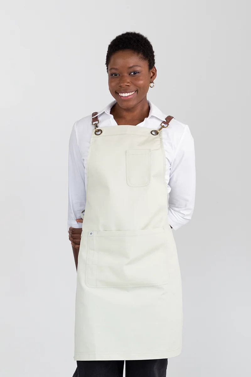 Aussie Chef Luna Bib Apron - Stone