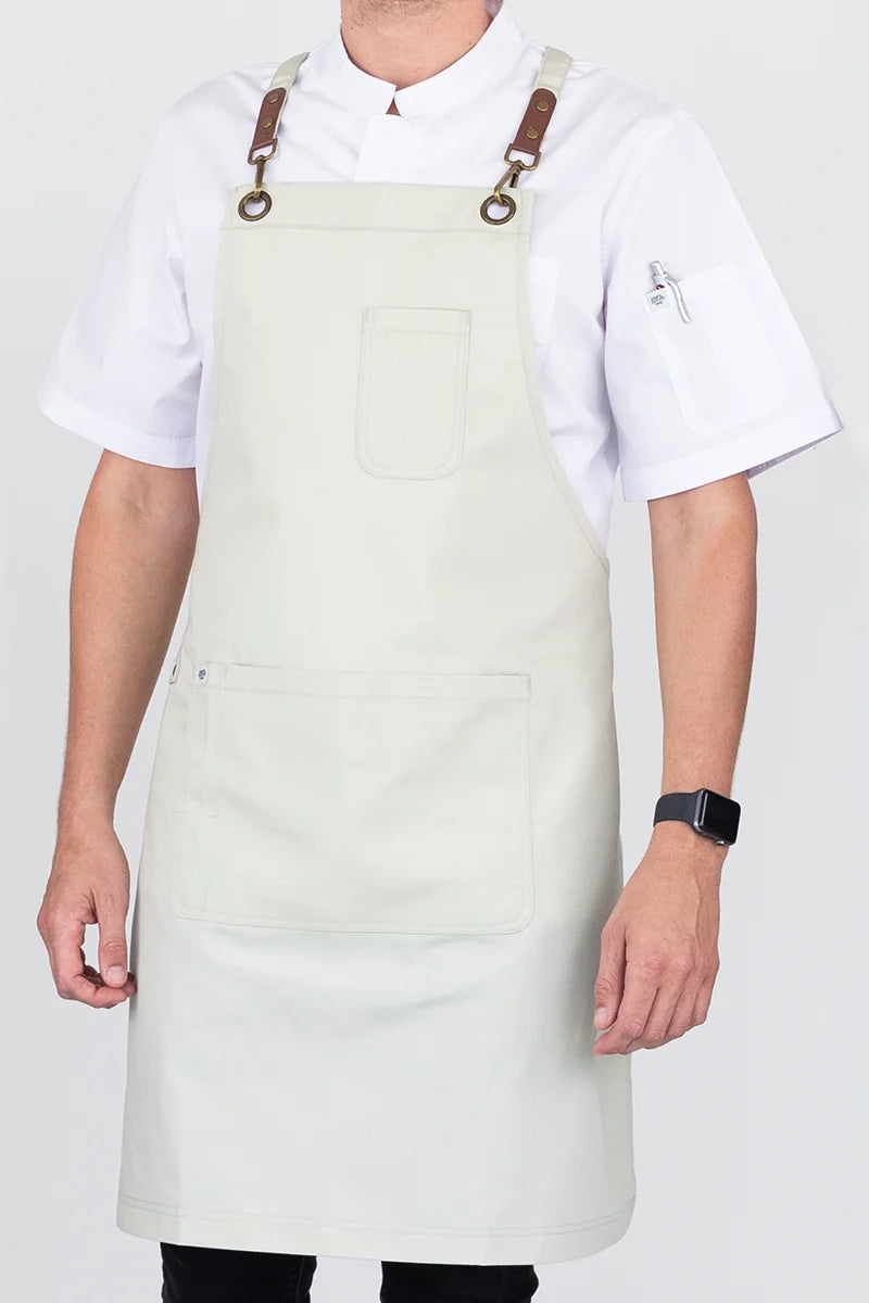 Aussie Chef Luna Bib Apron - Stone