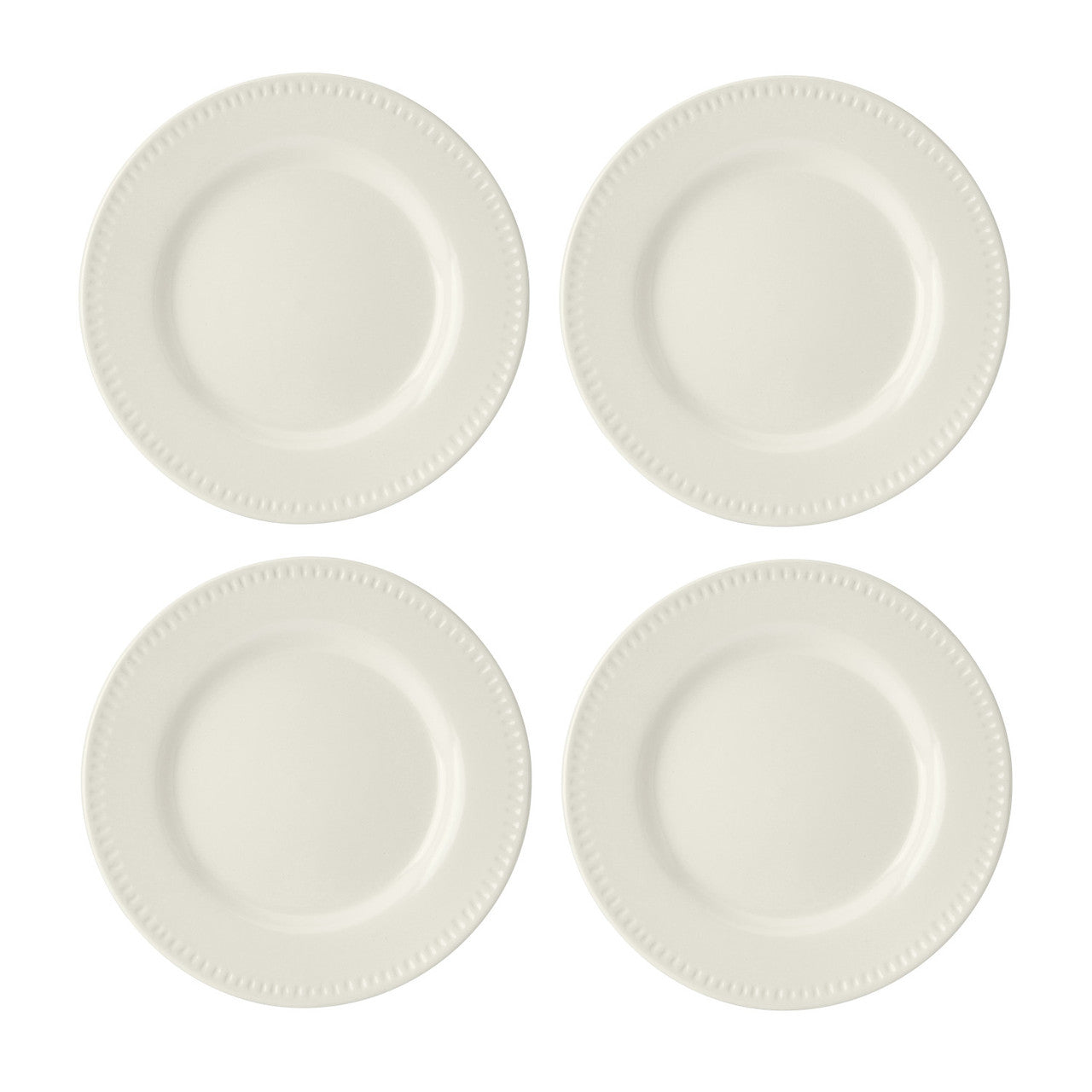 Mikasa Cranborne Stoneware Side Plate Set 4 Piece 21cm (Cream)