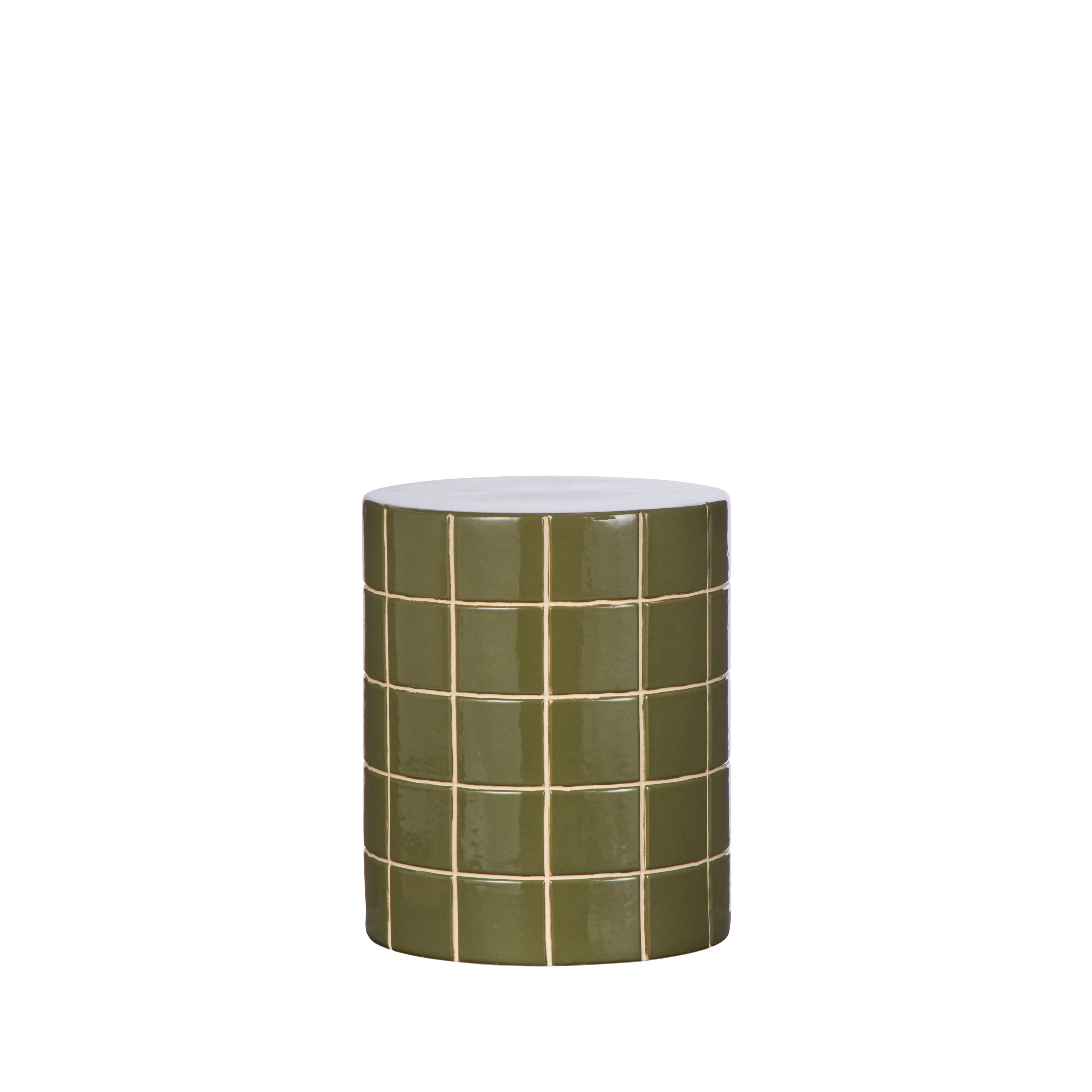 Amalfi Hugo Side Table Green & Off White