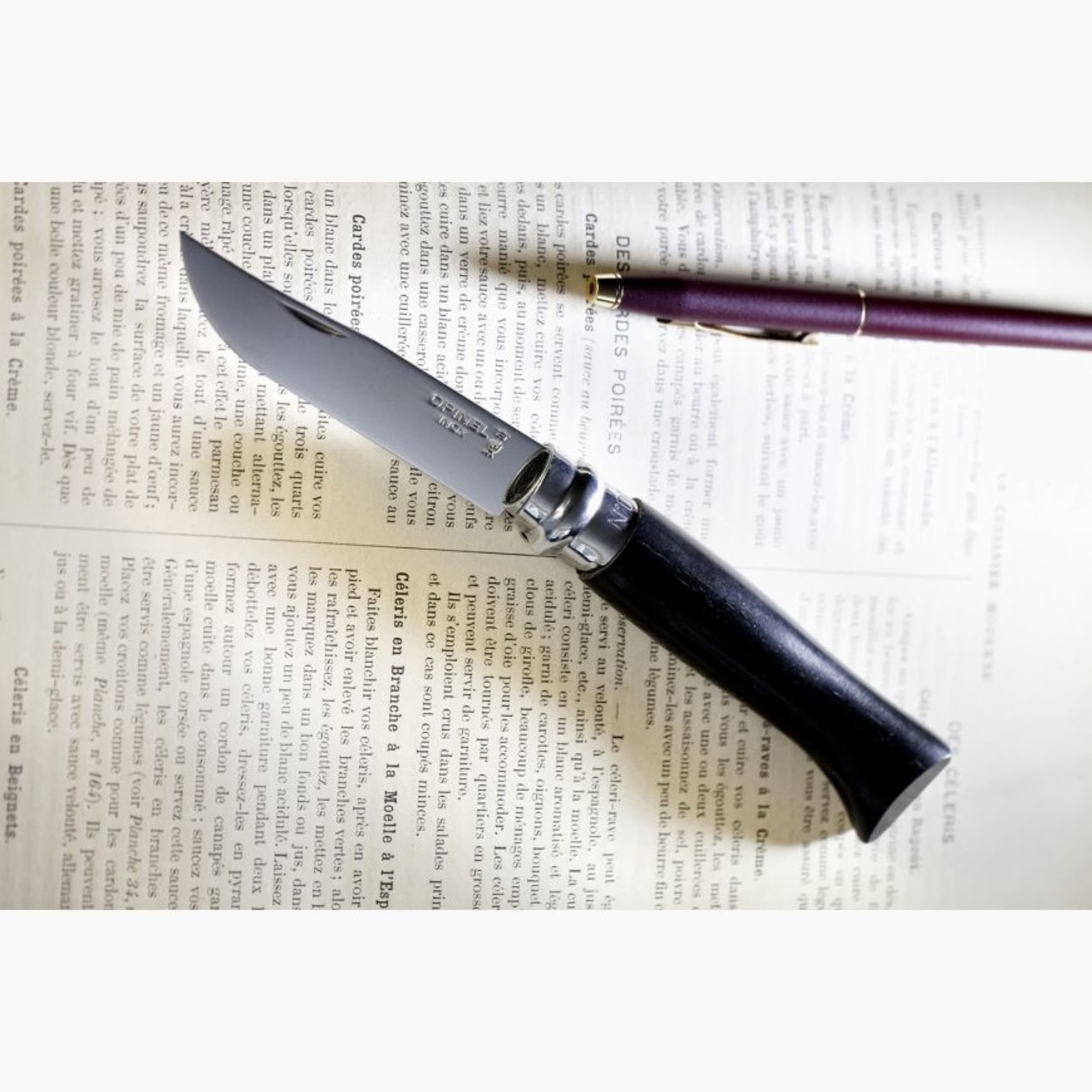 Opinel No.08 Black Ebony Folding Knife