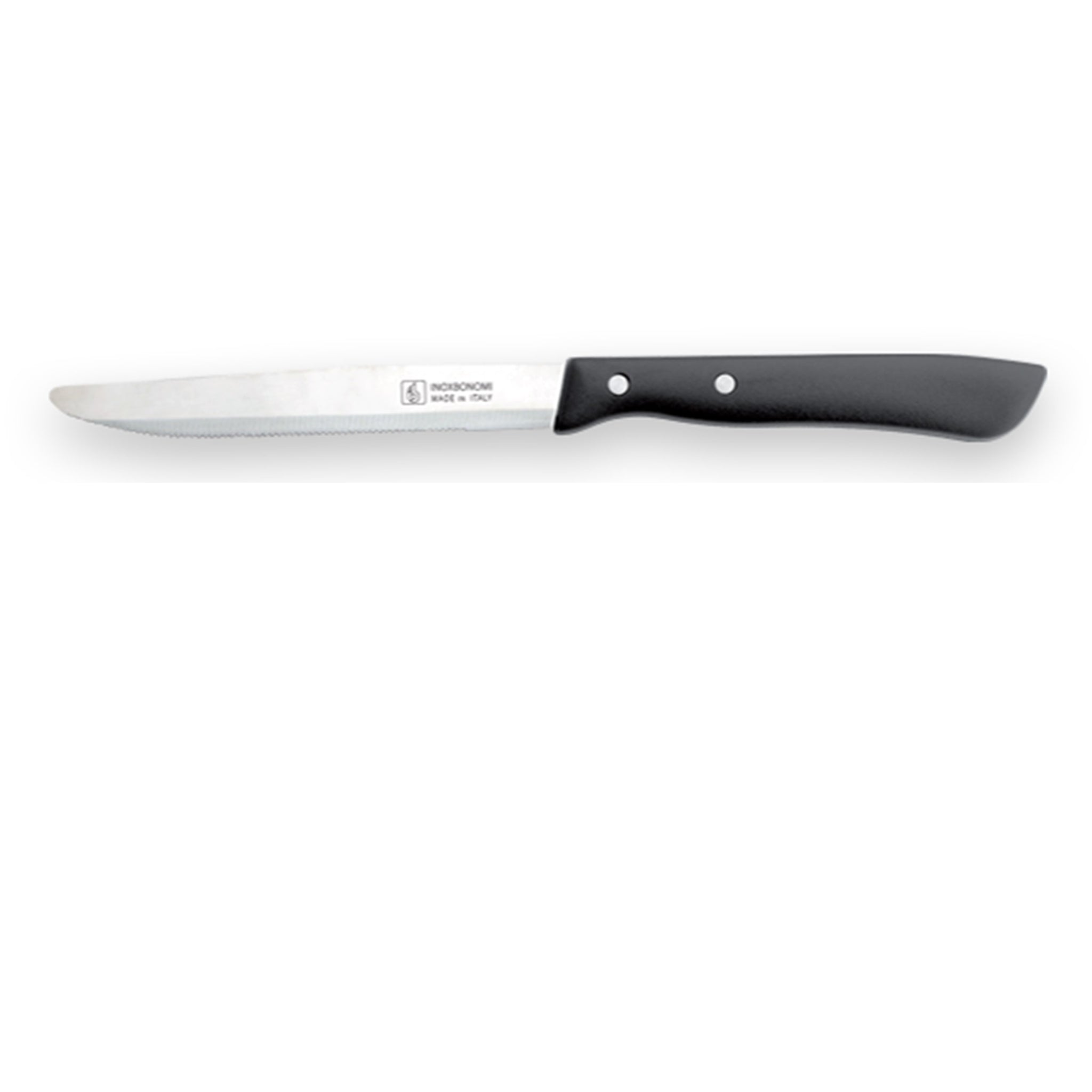 Inoxbonomi Black Luxury Steak and Pizza Knife (Coltello Bistecca Pizza) 6 Piece