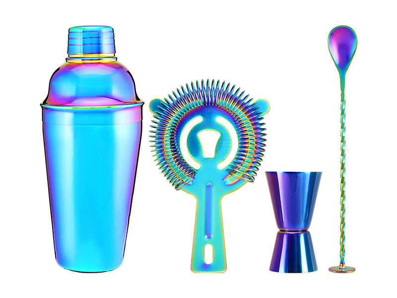 Maxwell & Williams Cocktail & Co Prism Cocktail Shaker Set Rainbow 4 Piece