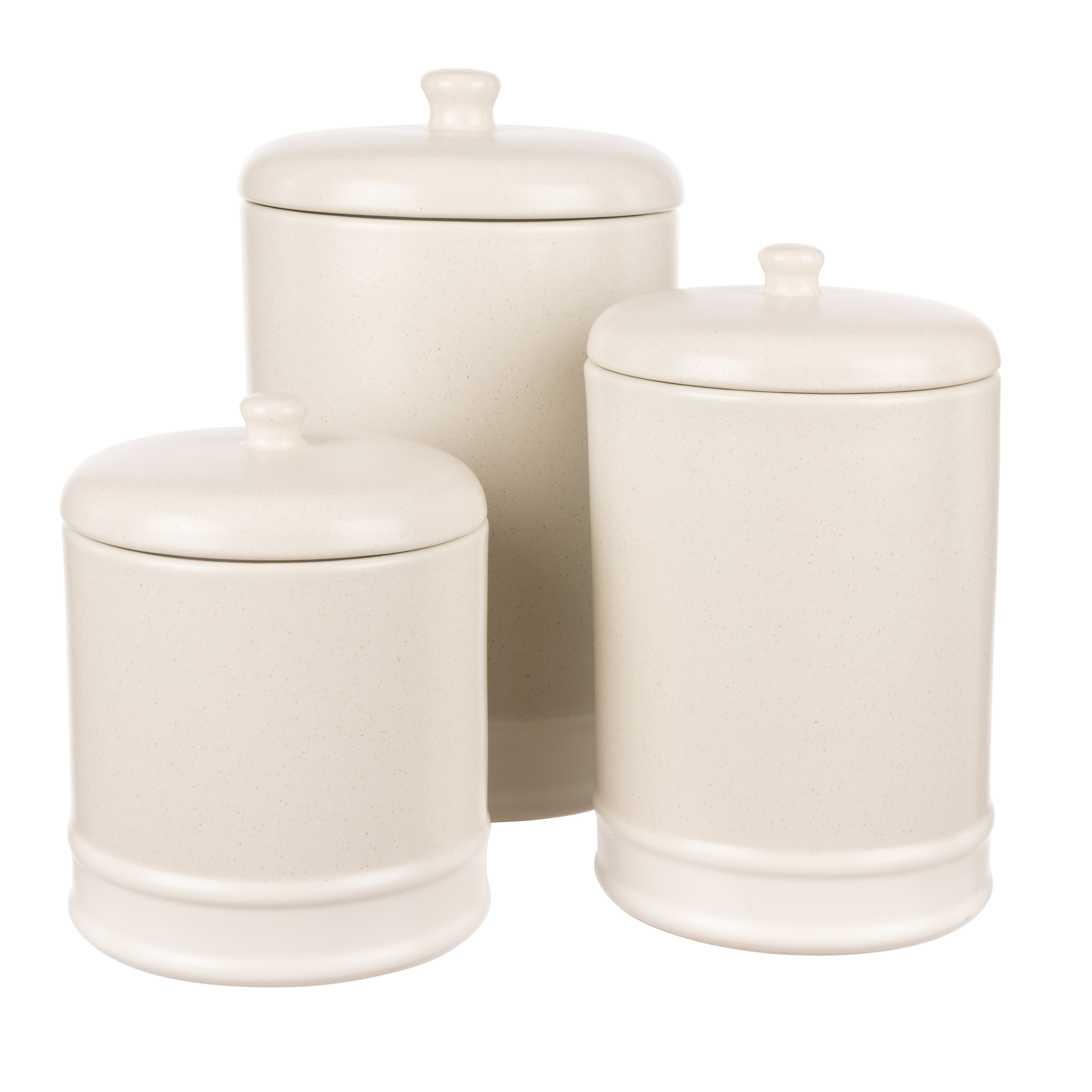 Davis & Waddell Darley Canister 3 Piece Set Cream