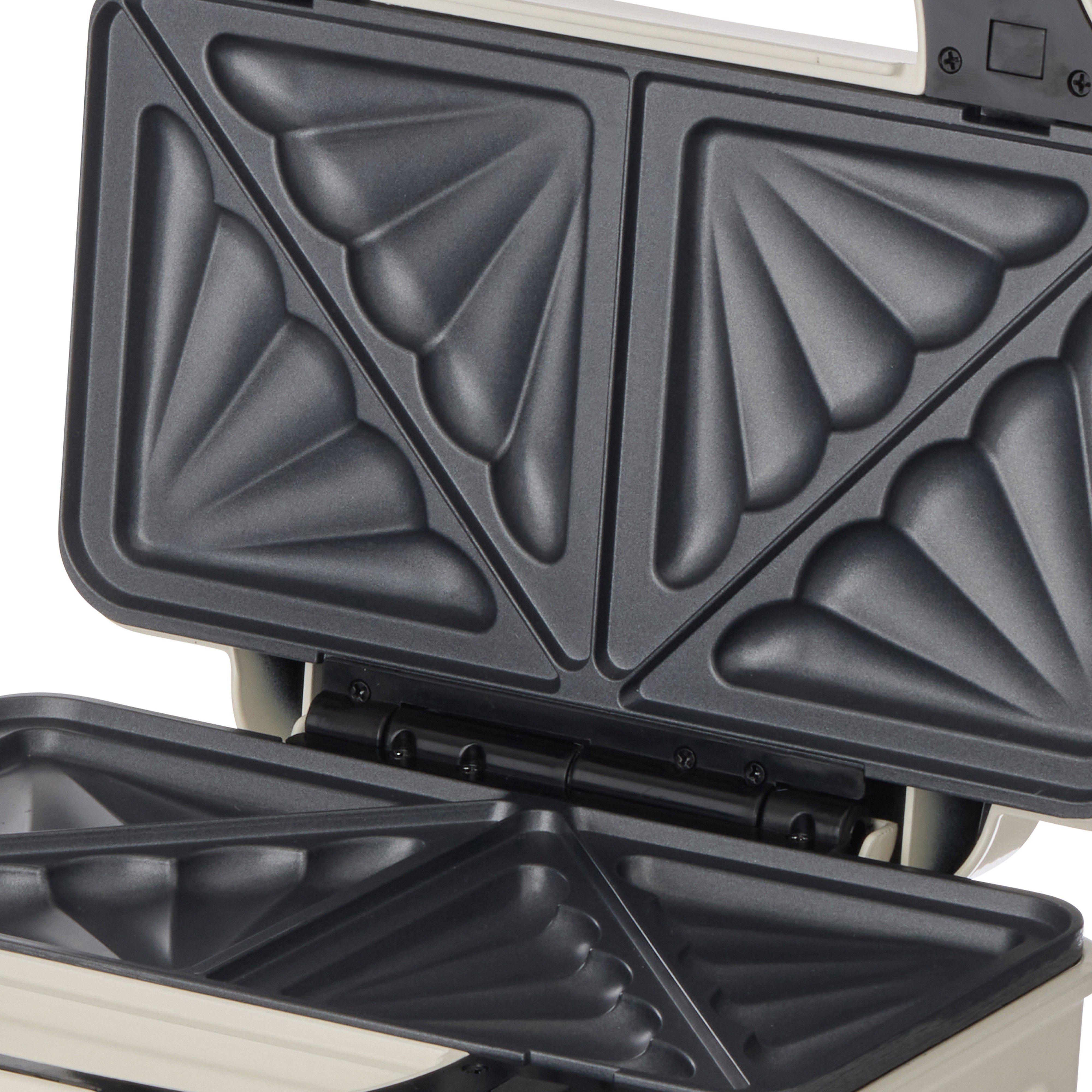 Davis & Waddell Electric 2 in 1 Sandwich Maker & Grill Cream