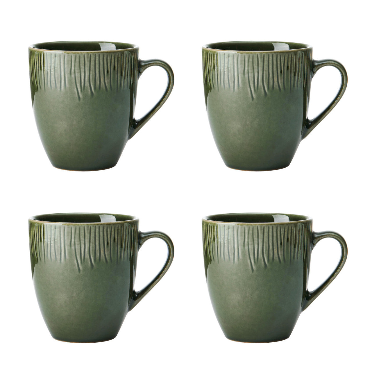 Mikasa Jardin Stoneware Mug Set 4 Piece 420ml (Green)