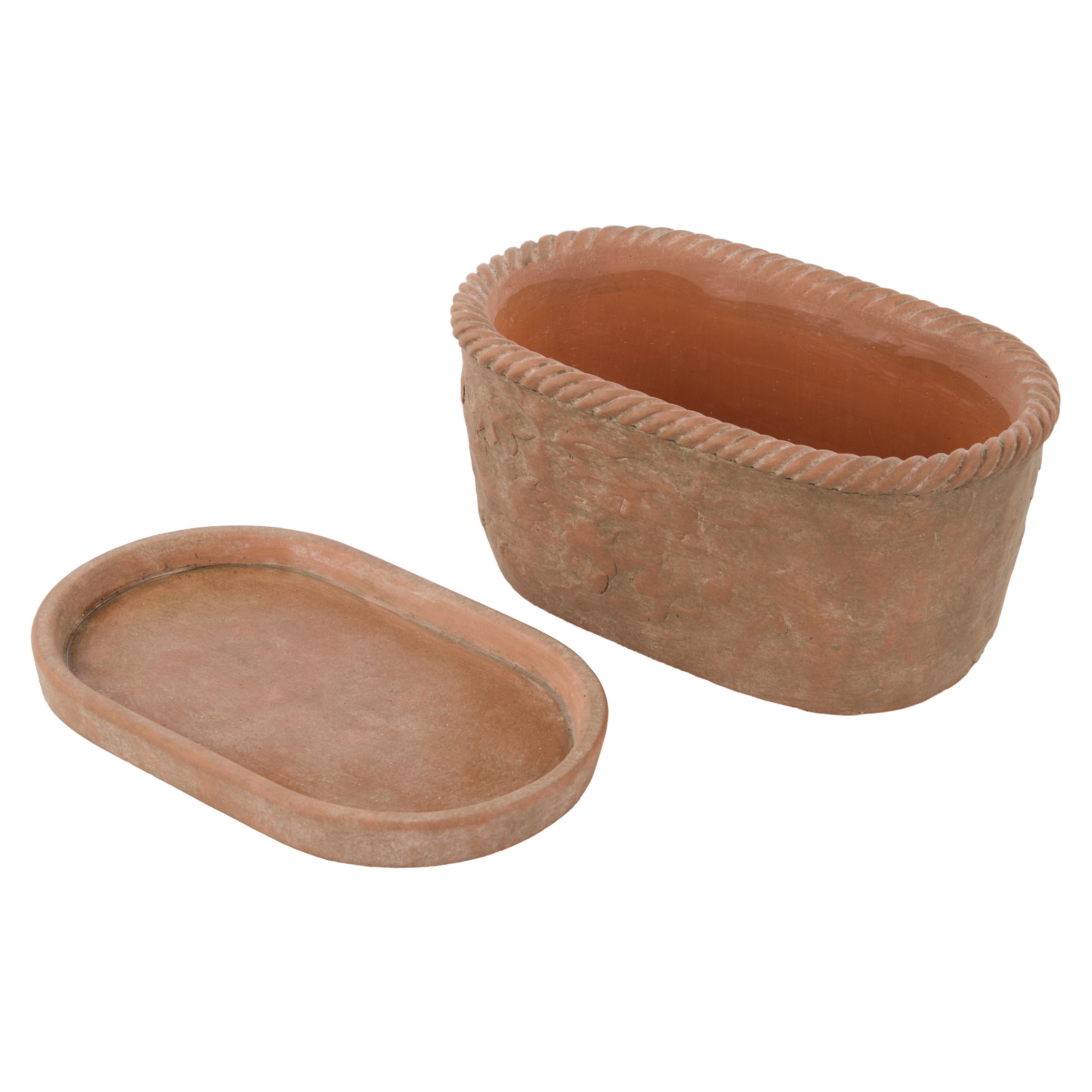 Rogue Chinon Oval Pot With Saucer