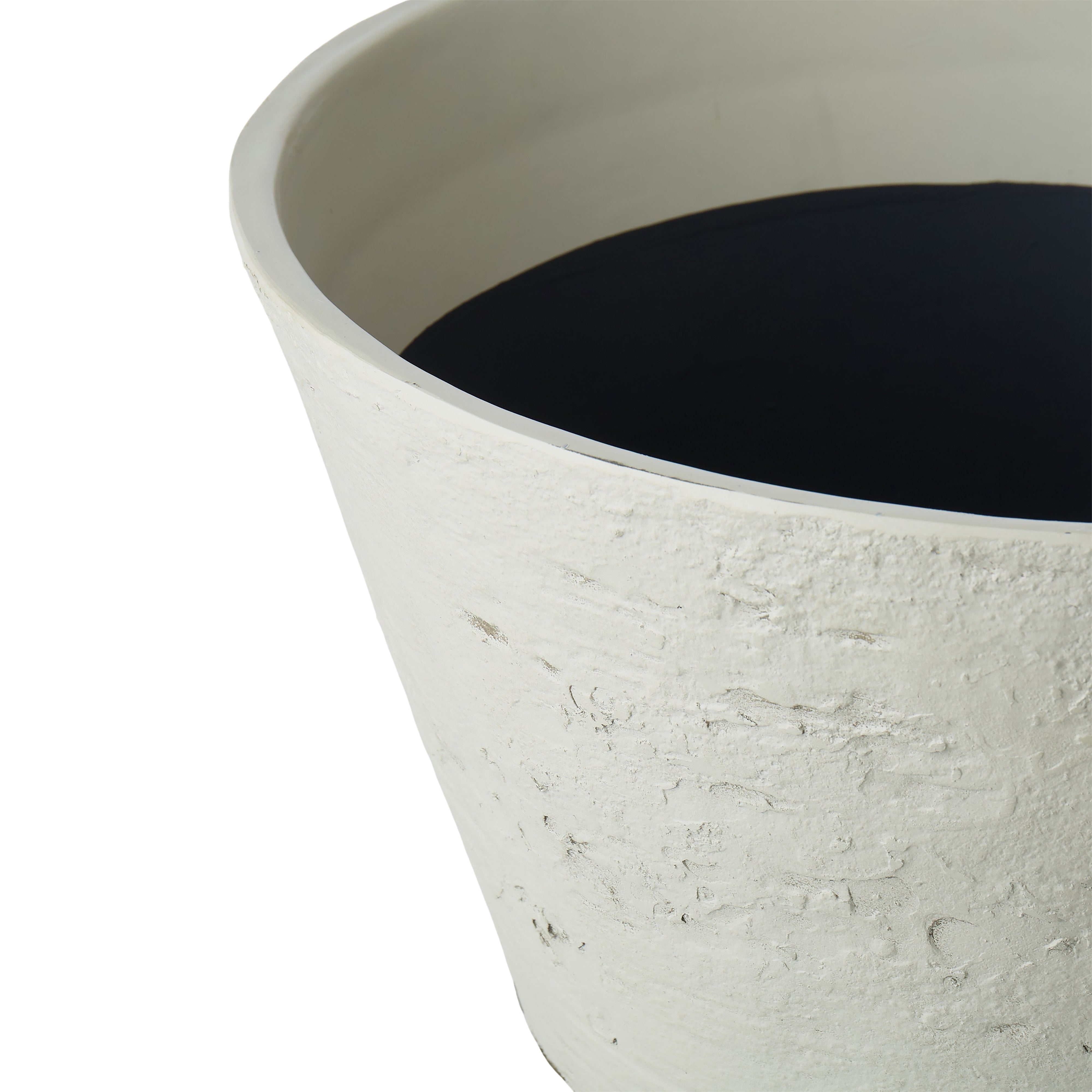 Rogue Rustic Stone Look Shallow Planter Pot Rustic Cream 46 x 26.5cm
