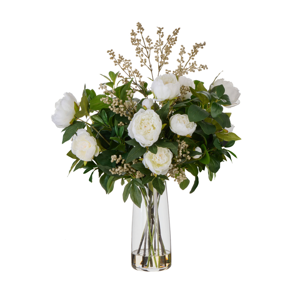 Rogue Peony Lush Leaf - Alana White & Green