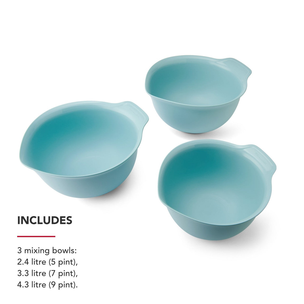 KitchenAid 3 Piece Nesting Mixing Bowl Set (Mineral Water)