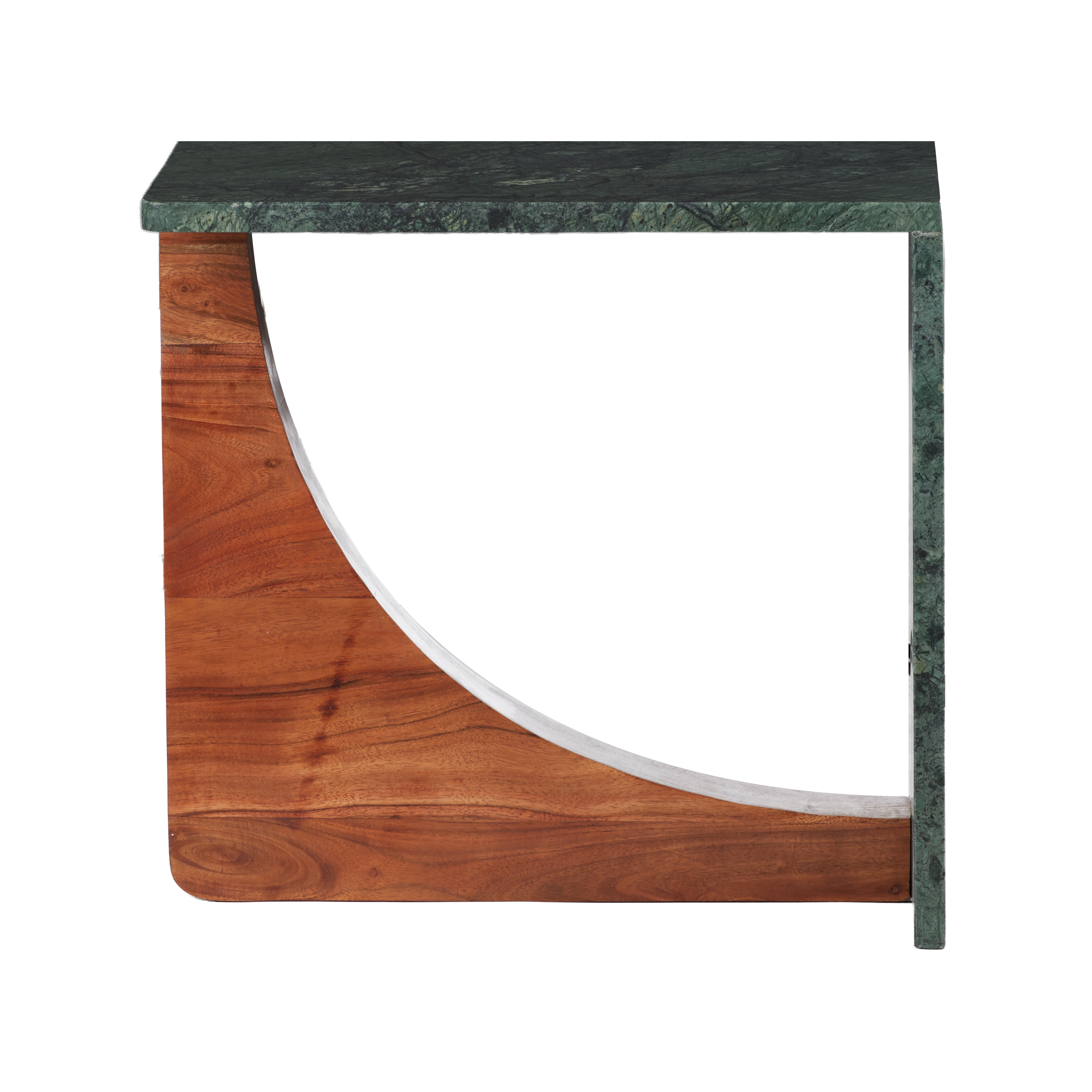 Amalfi Blaire Side Table Green & Walnut