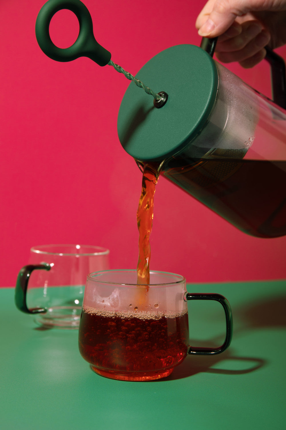 La Cafetière Gyro Glass Spinning Tea Infuser 4 Cup / 1.25L (Green)