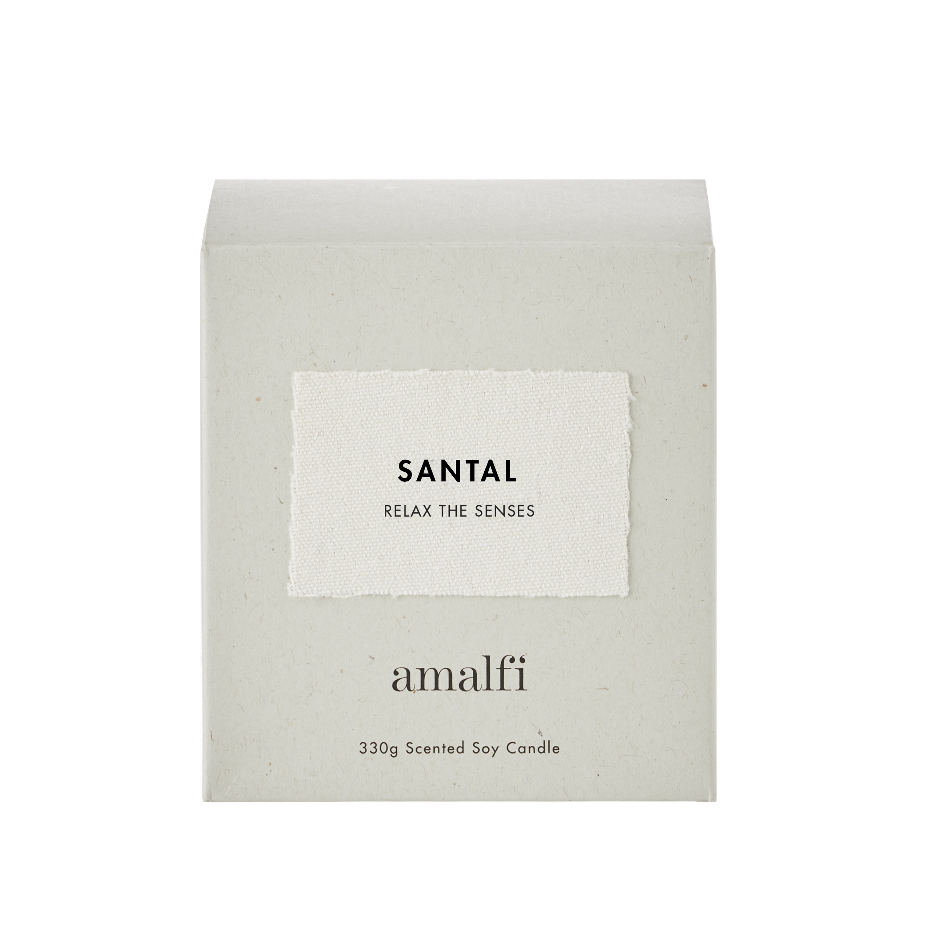 Amalfi Santal Scented Soy Wax Candle 330g White