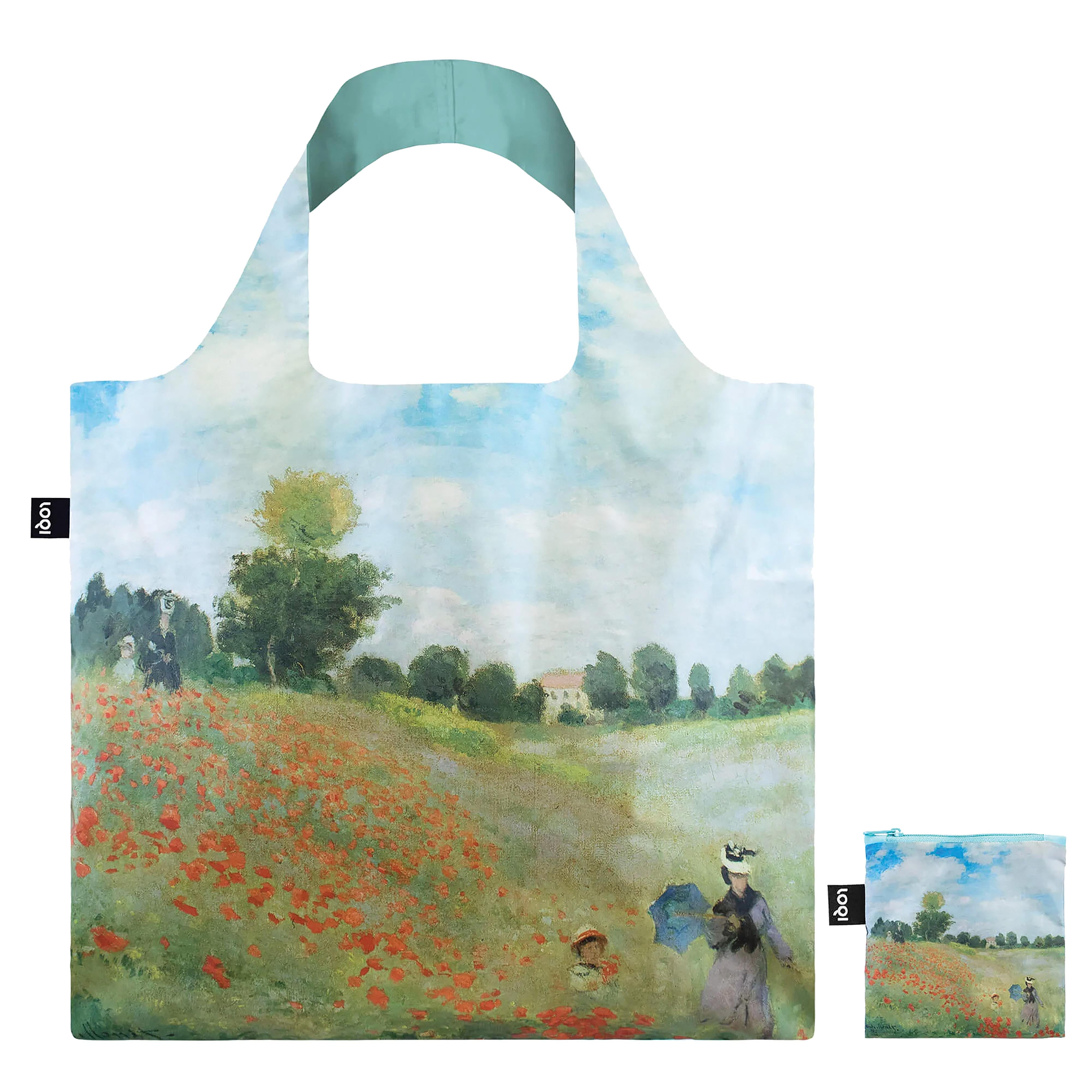 LOQI Monet Wild Poppies Tote Bag