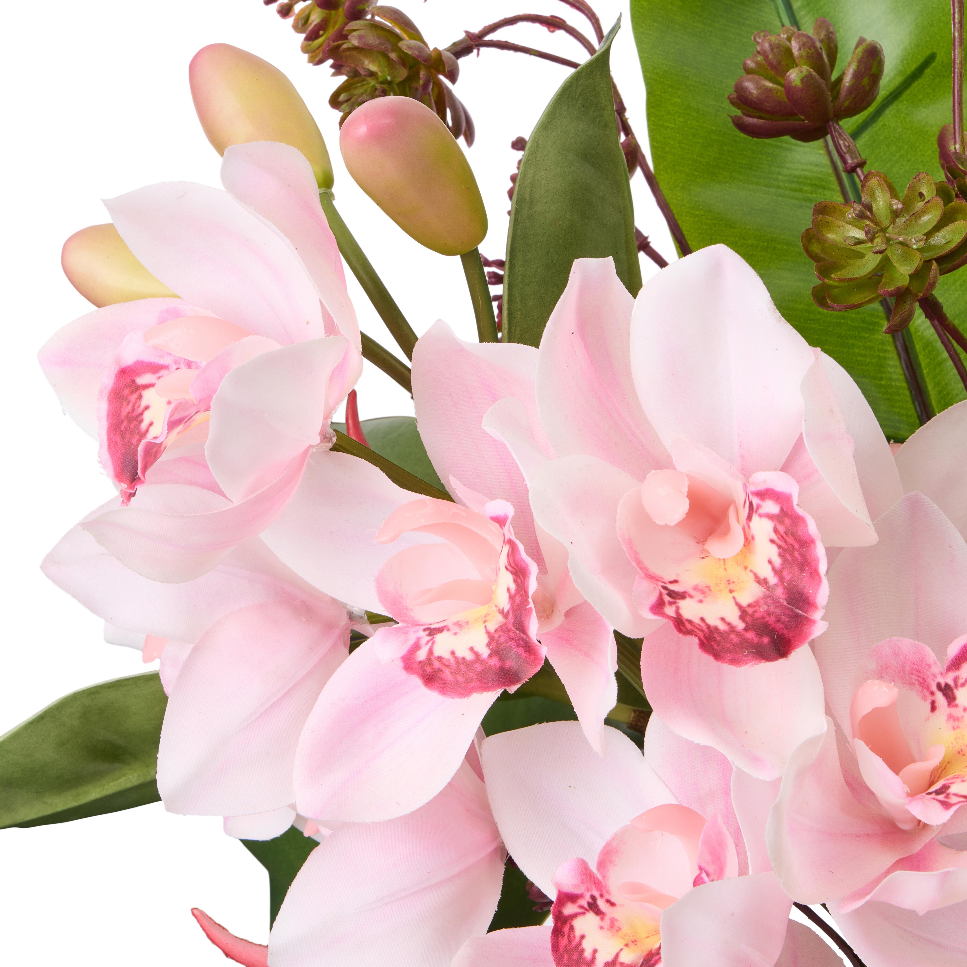 Rogue Lily Rubber Tree Mix - Alana Vase Pink & Green