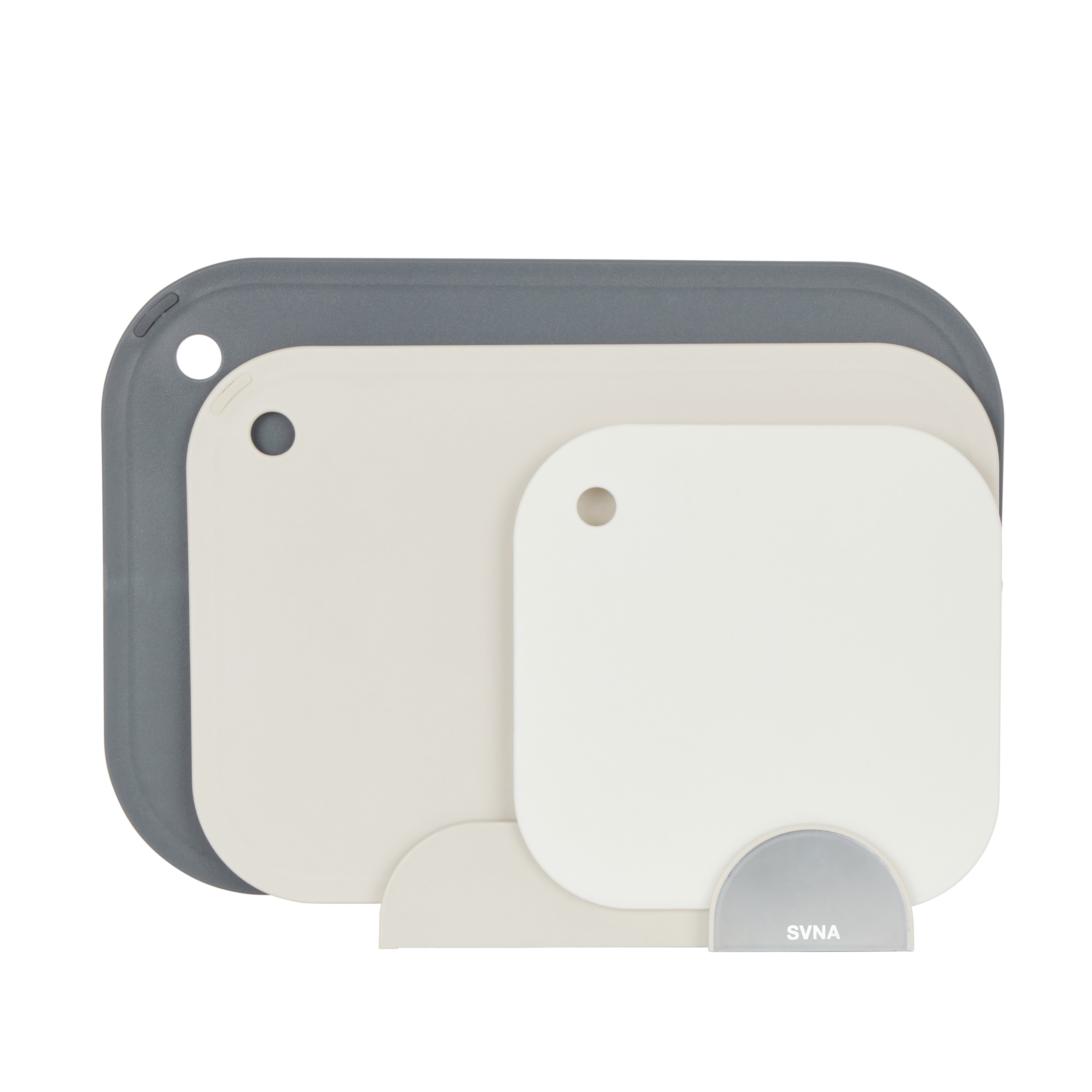 SVNA Stacking Chopping Boards 3 Piece Set Cream