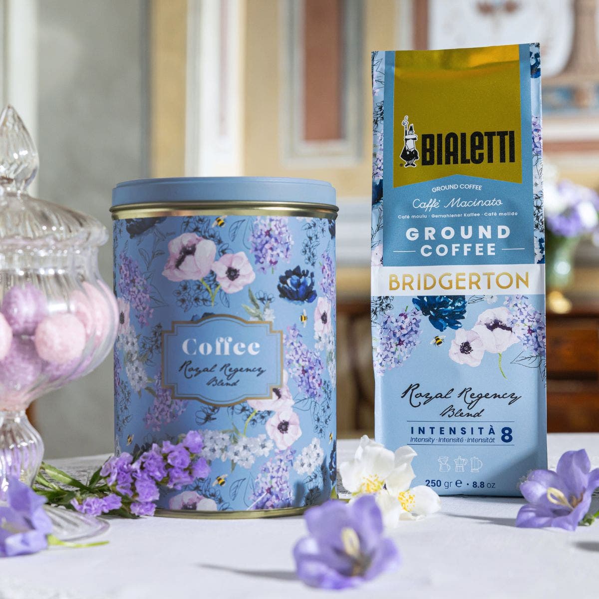 Bialetti Bridgerton Gift Tin – Perfetto Moka Royal Regency Ground Coffee 250 g
