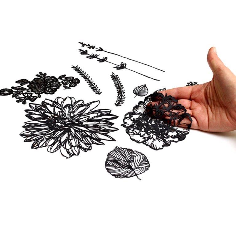 Silho Cake Hand Drawn Florals Mould