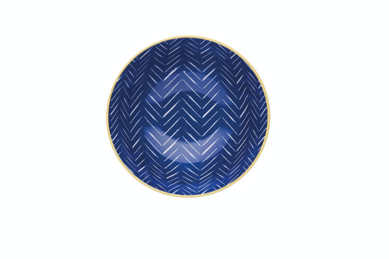 Mikasa Glazed Stoneware Bowl 15.5cm (Leafy Indigo)